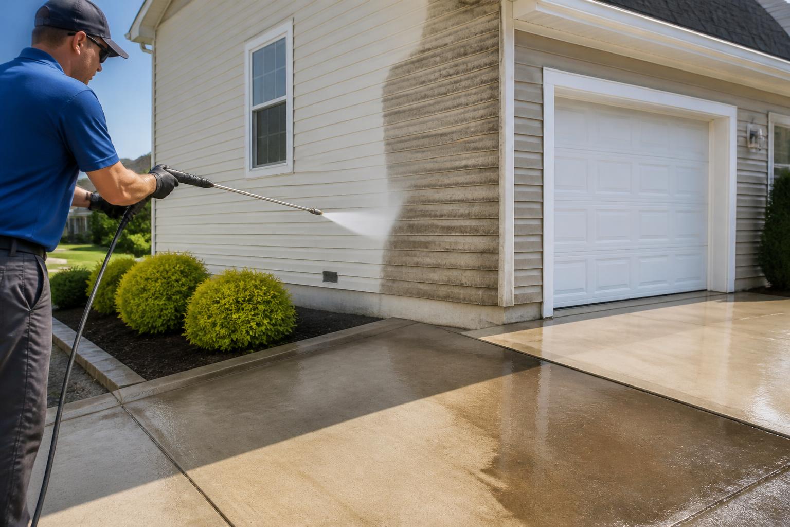 Professional residential pressure washing service